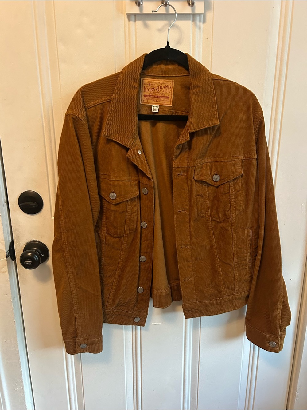 Lucky Brand Men's Corduroy Jacket in Cognac Brown